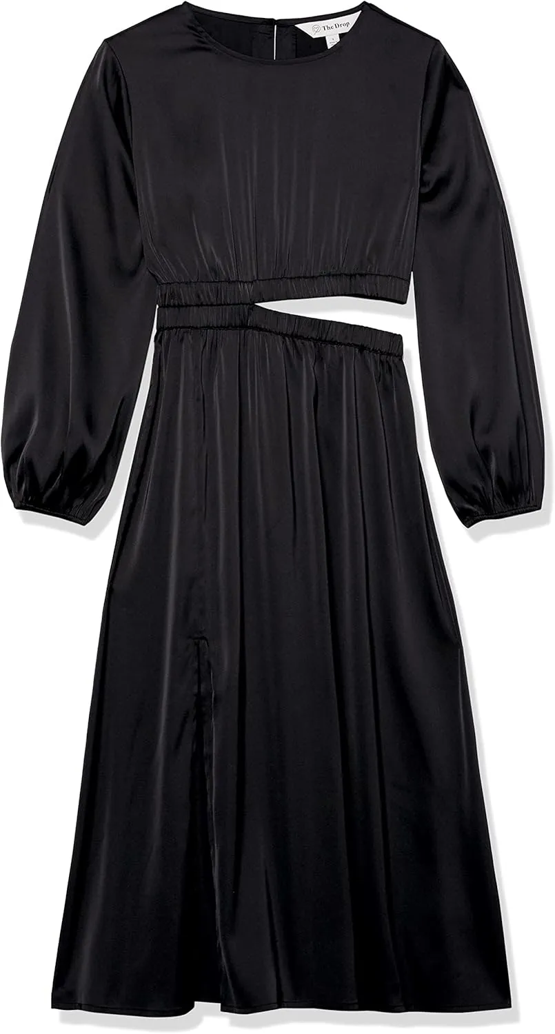 The Drop Women's Jacob Long Sleeve Cut Out Midi Dress
