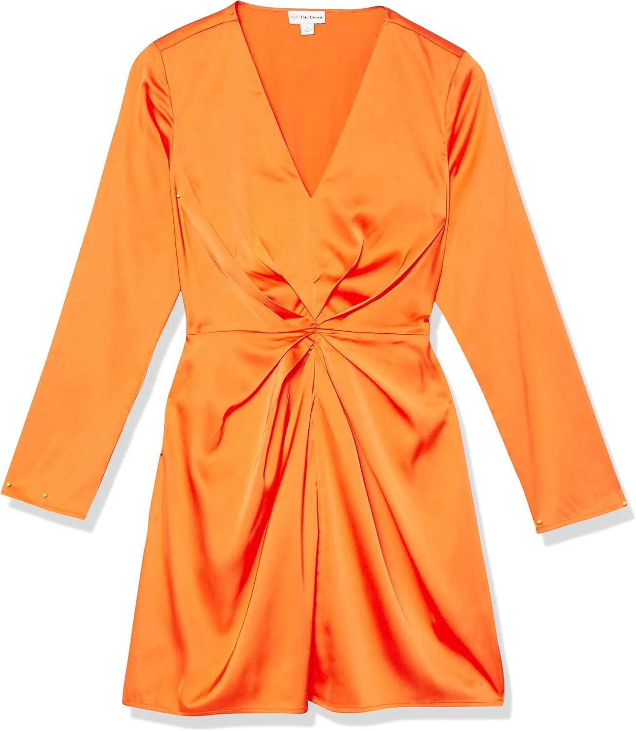 The Drop Women's Tate Twist-Front Deep V-Neck Mini Dress