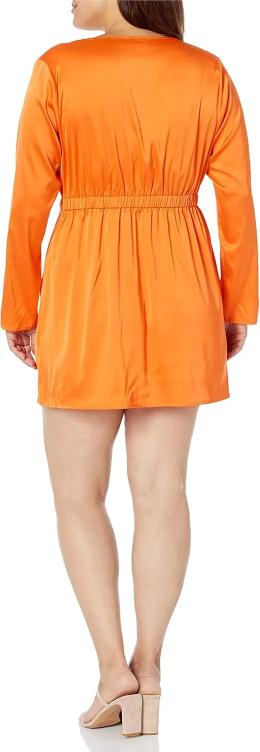 The Drop Women's Tate Twist-Front Deep V-Neck Mini Dress