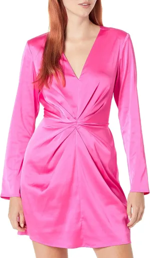 The Drop Women's Tate Twist-Front Deep V-Neck Mini Dress