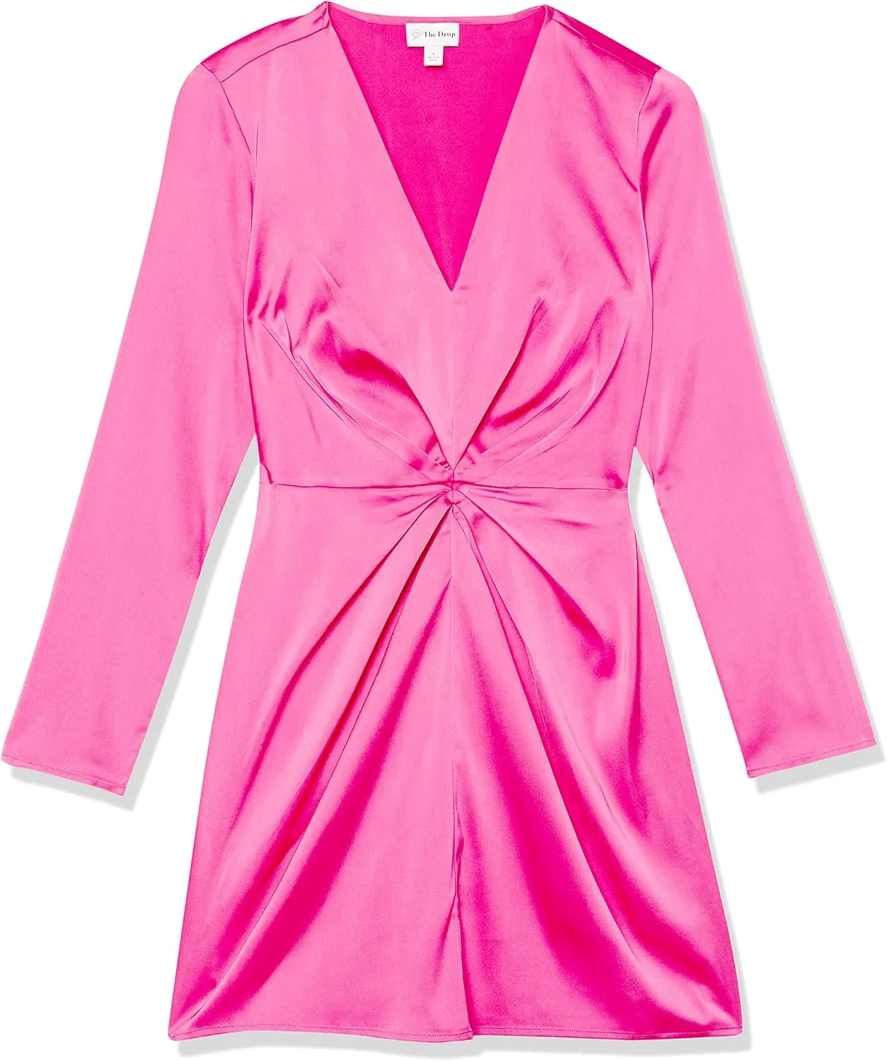 The Drop Women's Tate Twist-Front Deep V-Neck Mini Dress