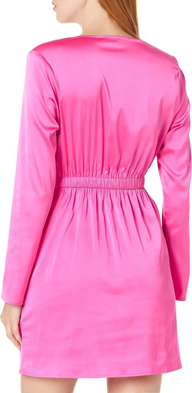 The Drop Women's Tate Twist-Front Deep V-Neck Mini Dress