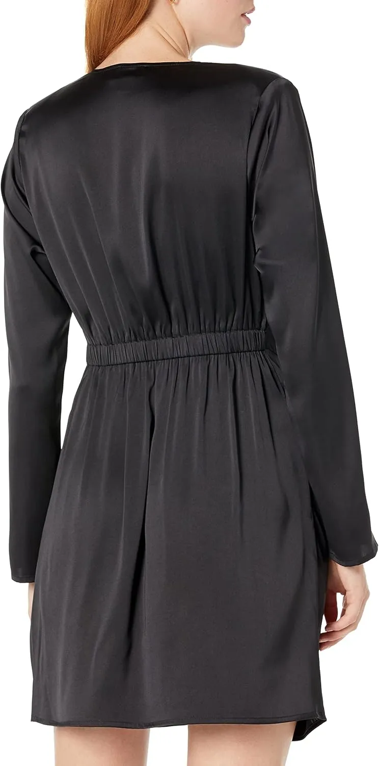 The Drop Women's Tate Twist-Front Deep V-Neck Mini Dress
