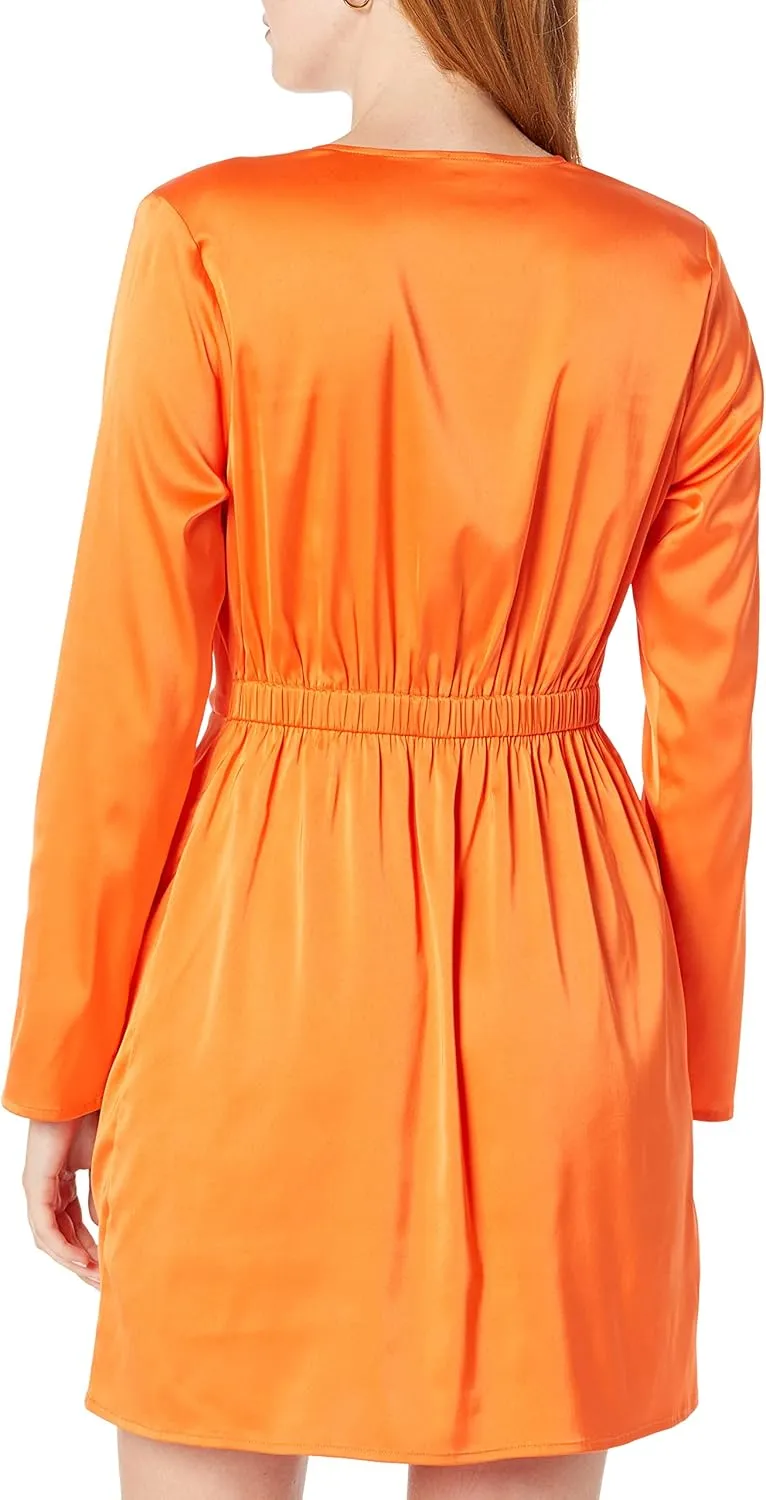 The Drop Women's Tate Twist-Front Deep V-Neck Mini Dress