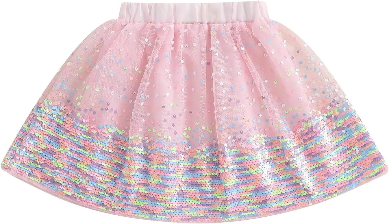 Toddler Girl Tutu Skirt Colorful Floating Pom Poms Tulle Skirts Headband Birthday Tutu Outfit Princess Ballet Dress