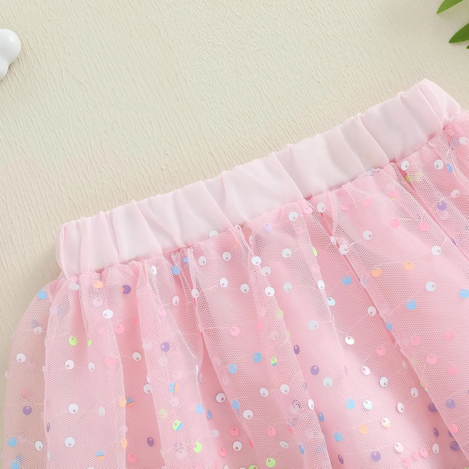 Toddler Girl Tutu Skirt Colorful Floating Pom Poms Tulle Skirts Headband Birthday Tutu Outfit Princess Ballet Dress
