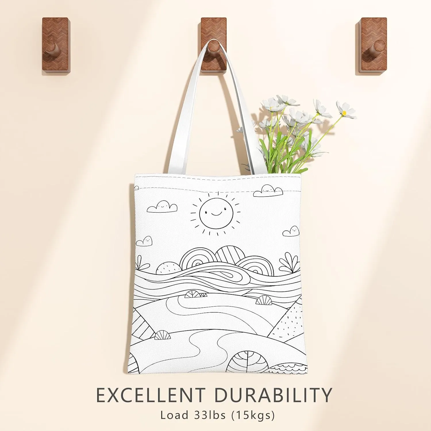 Tote Bag, Canvas Tote Bag for Women, Large Lightweight Reusable Canvas Handbags, Cotton Folding Shoulder Cloth Handbag
