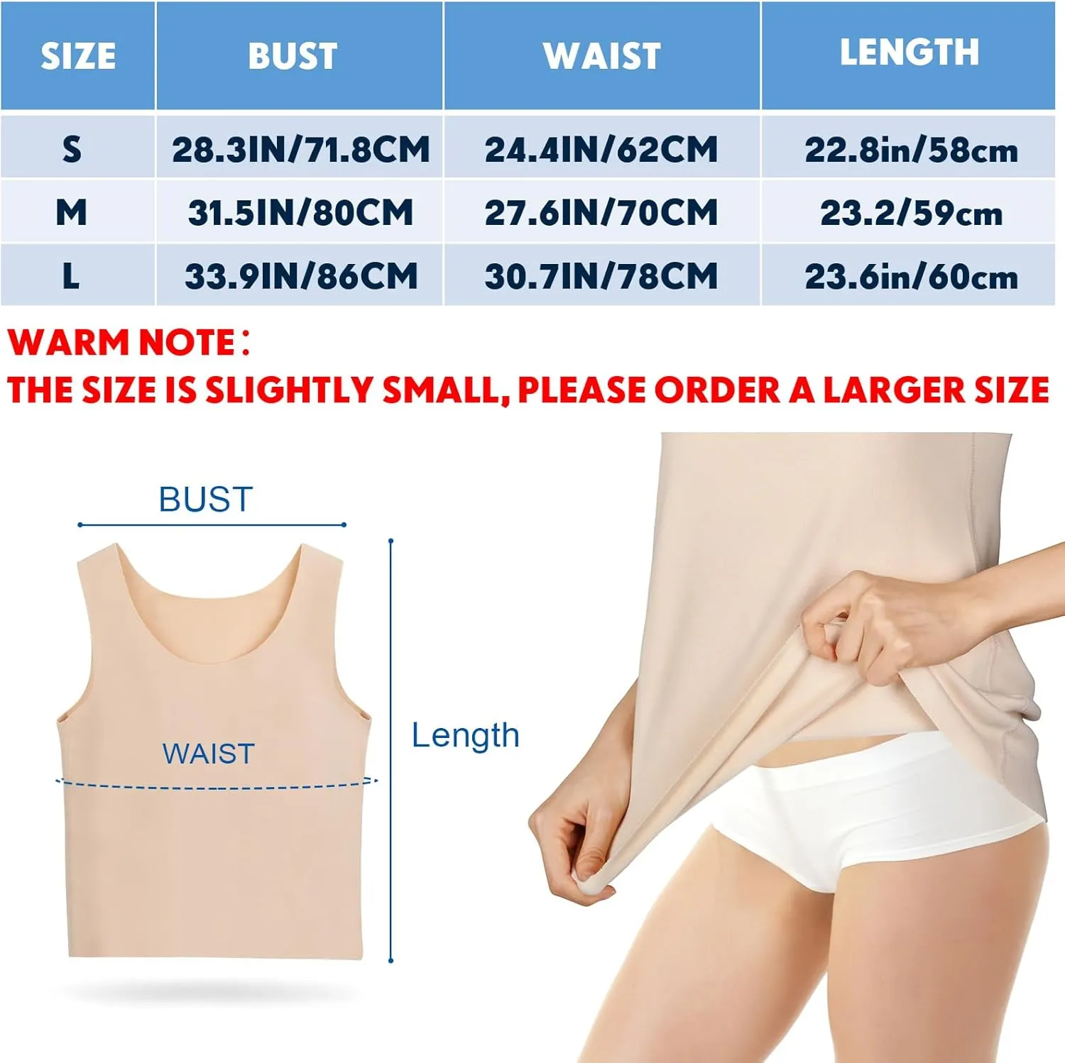 Toulite 4 Pcs Thermal Tank Tops Women Underwear Tops Sleeveless Undershirt for Women Cotton Camisole Warm Base Layer