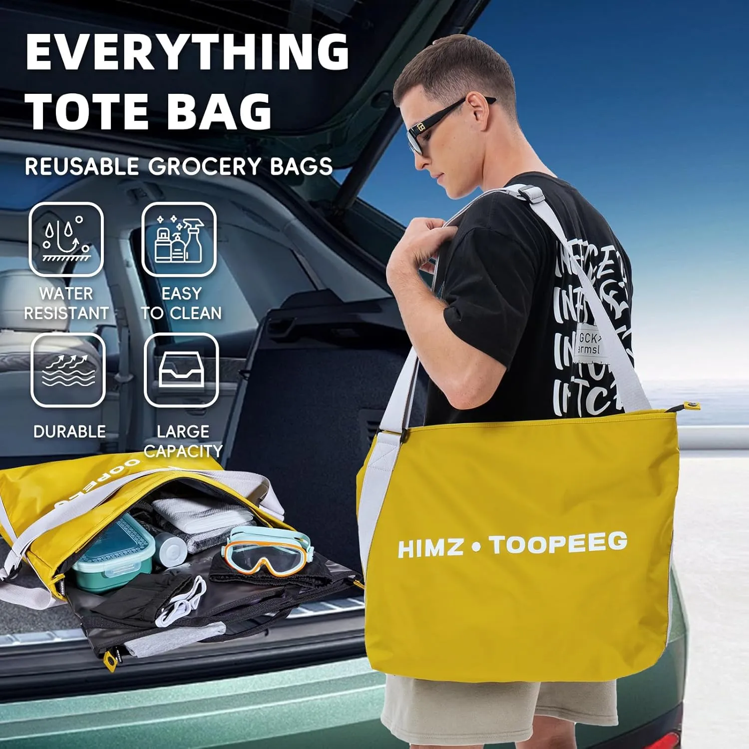Travel Totes Bag Large Gym Tote Crossbody Hobo with Detachable Laptop Bag for Work Sport Beach