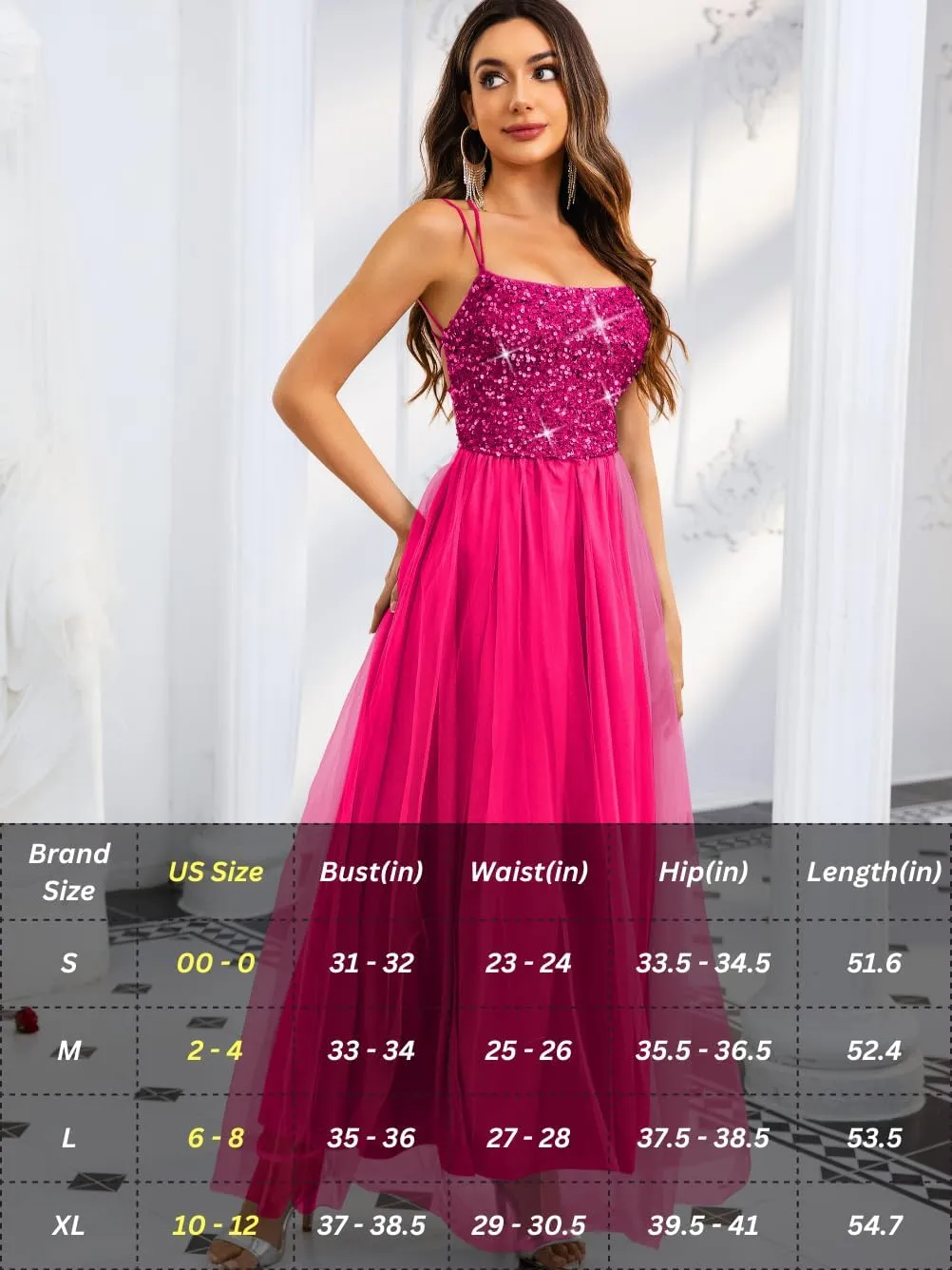 Tulle Prom Dress with Slit,Sequin Backless Long Flowy Dresses for Women,Sexy Sparkly Outfits Homecoming Wedding