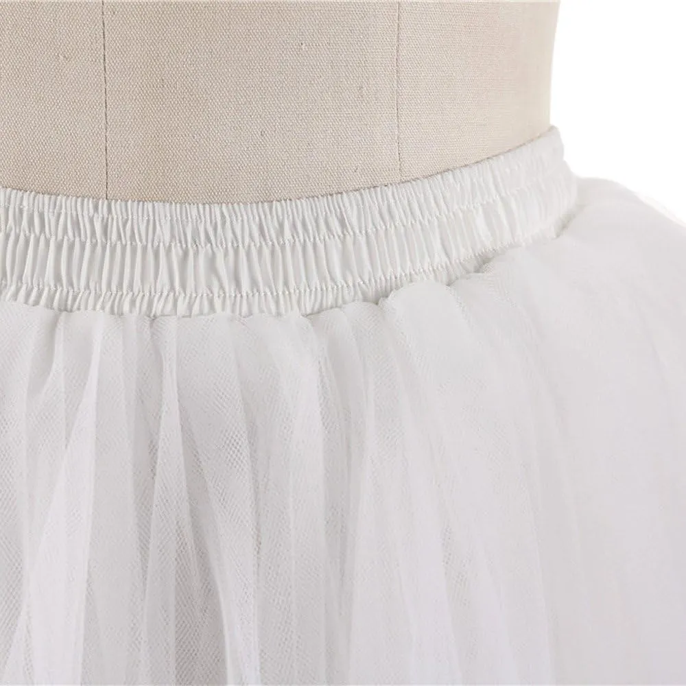 Tutu Skirts Women Classic Layered Midi Tutu Skirt A-line Pleated Princess Skirts Vintage Ballet Dance Skirts
