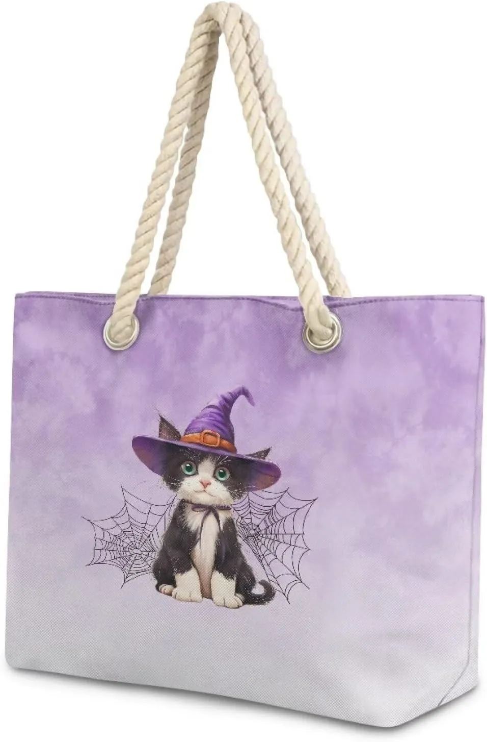 Vacation Beach Bag for Ladiess Women Medium Casual Travel Tote Bag Swim Pool Totes Bag with Hemp Rope Handle