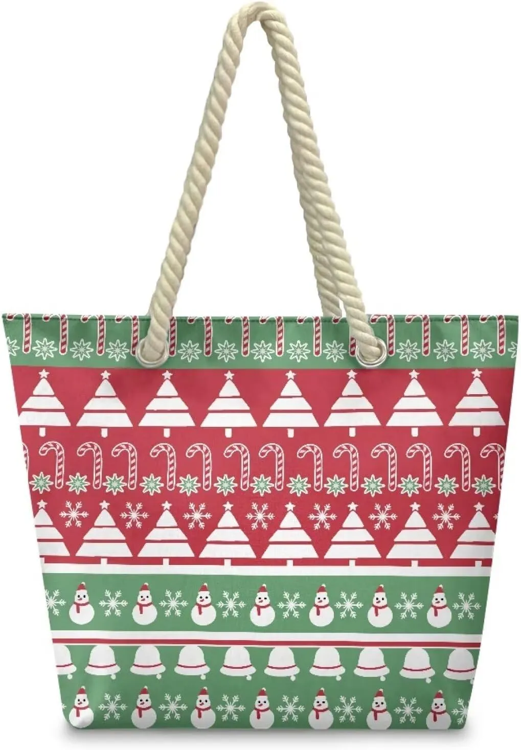 Vacation Beach Bag for Ladiess Women Medium Casual Travel Tote Bag Swim Pool Totes Bag with Hemp Rope Handle