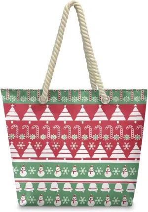 Vacation Beach Bag for Ladiess Women Medium Casual Travel Tote Bag Swim Pool Totes Bag with Hemp Rope Handle