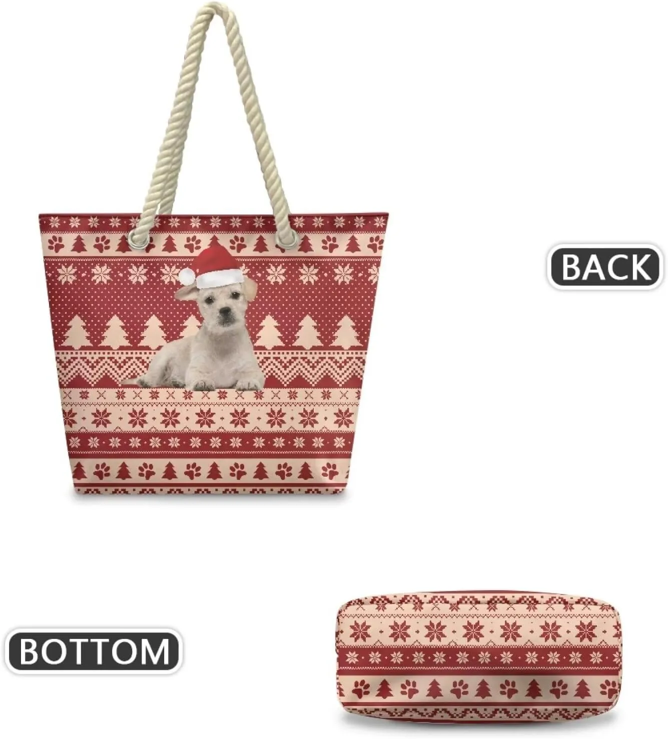 Vacation Beach Bag for Ladiess Women Medium Casual Travel Tote Bag Swim Pool Totes Bag with Hemp Rope Handle