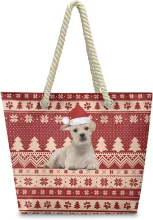Vacation Beach Bag for Ladiess Women Medium Casual Travel Tote Bag Swim Pool Totes Bag with Hemp Rope Handle
