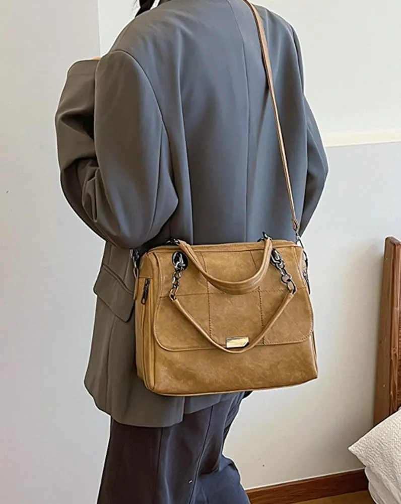 Vegan Leather Totes for Women Large Shouler Bag Fashion Crossbody Bag Purse Top Handle Satchel for Work Travel