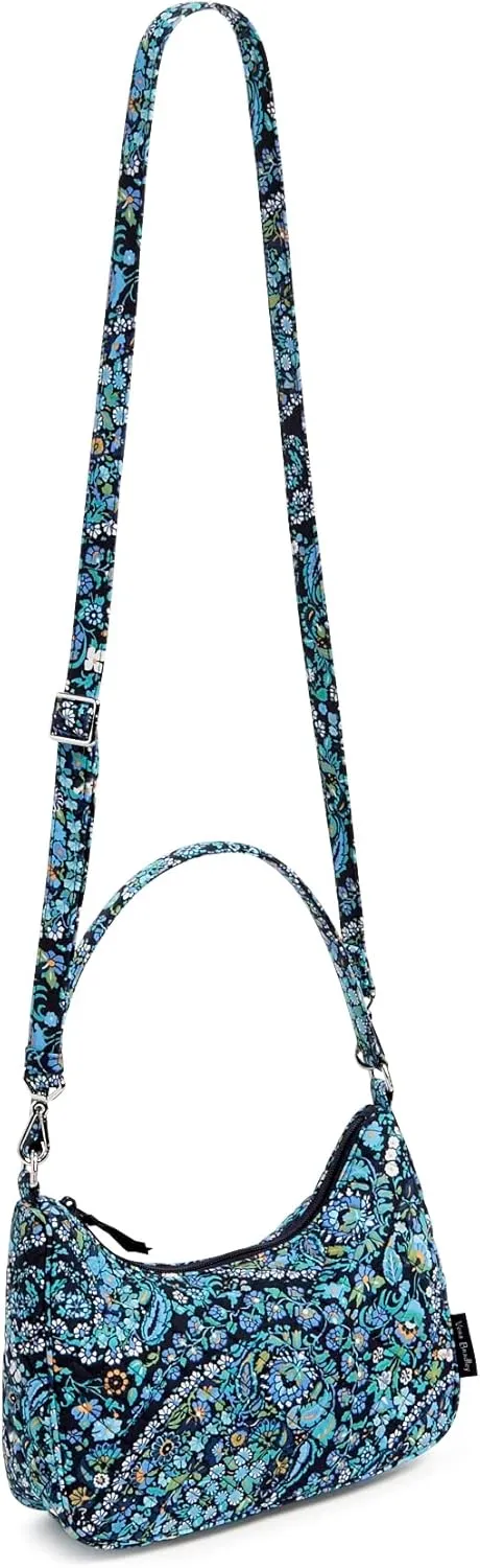 Vera Bradley Women's Cotton Frannie Crescent Crossbody Purse