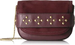 Vera Bradley Women's Leather Carson Mini Saddle Bag Crossbody Purse