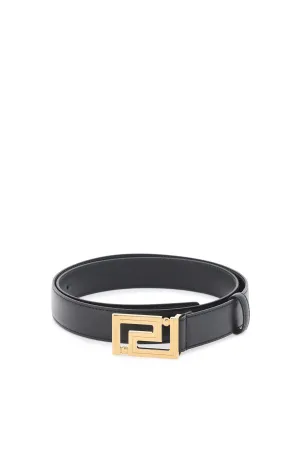 Versace greca buckle leather belt