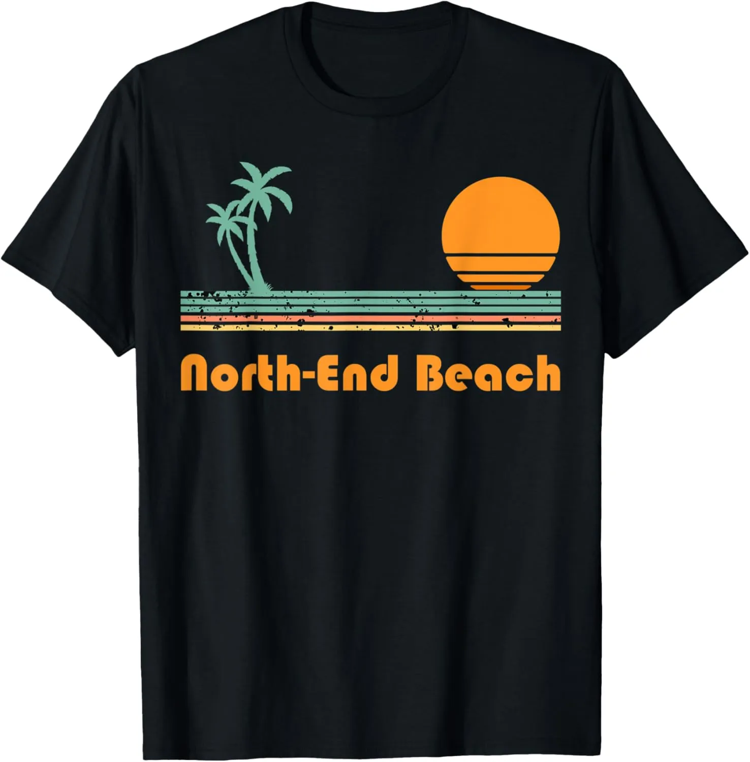 Vintage North-End Beach Sunset T-Shirt