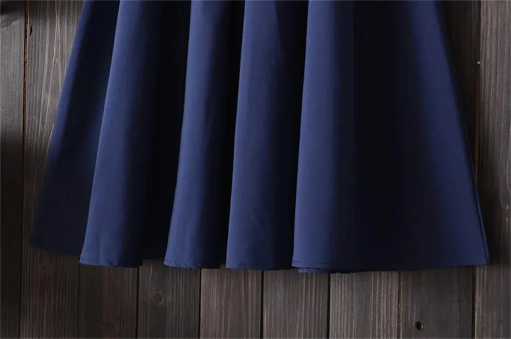 Women Midi Knee Length Summer Skirt with Belt Fashion Korean Ladies High Waist Pleated A-Line Skirts