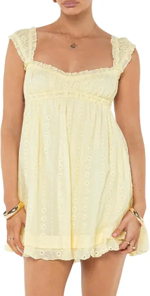 Women Summer Square Neck Sleeveless A Line Mini Sundress Backless Y2k Floral Short Dress Party Beach Dresses