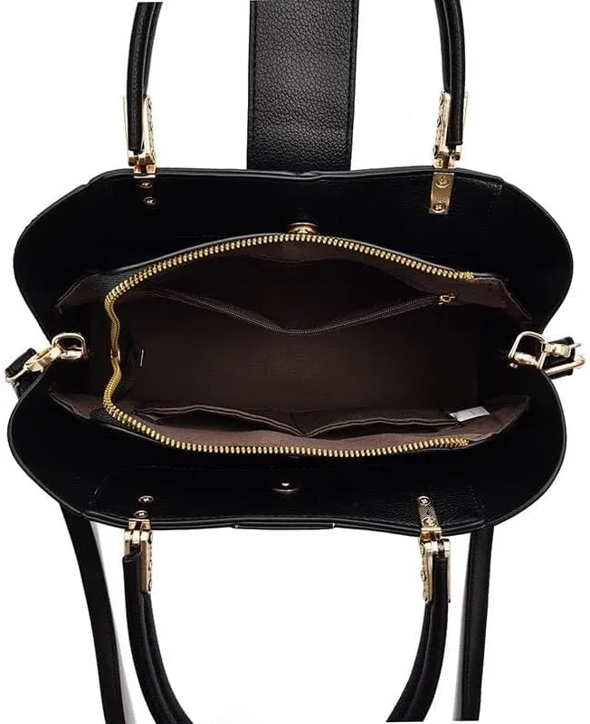 Women Top Handle Shoulder Totes Crossbody Bag With Zipper For Ladies Wristlets Messenger Bags Handbags Pu Leather