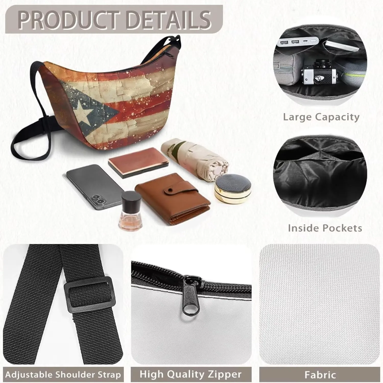 Women Trendy Crossbody Bag Men Lightweight Sling Crescent Purses with Adjustable Strap Fanny Packs Casual Handbag