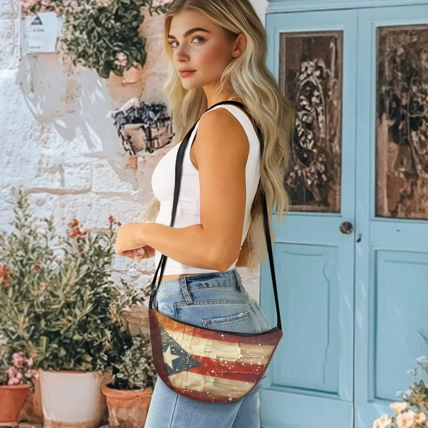 Women Trendy Crossbody Bag Men Lightweight Sling Crescent Purses with Adjustable Strap Fanny Packs Casual Handbag