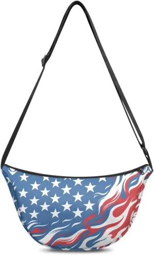 Women Trendy Crossbody Bag Men Lightweight Sling Crescent Purses with Adjustable Strap Fanny Packs Casual Handbag