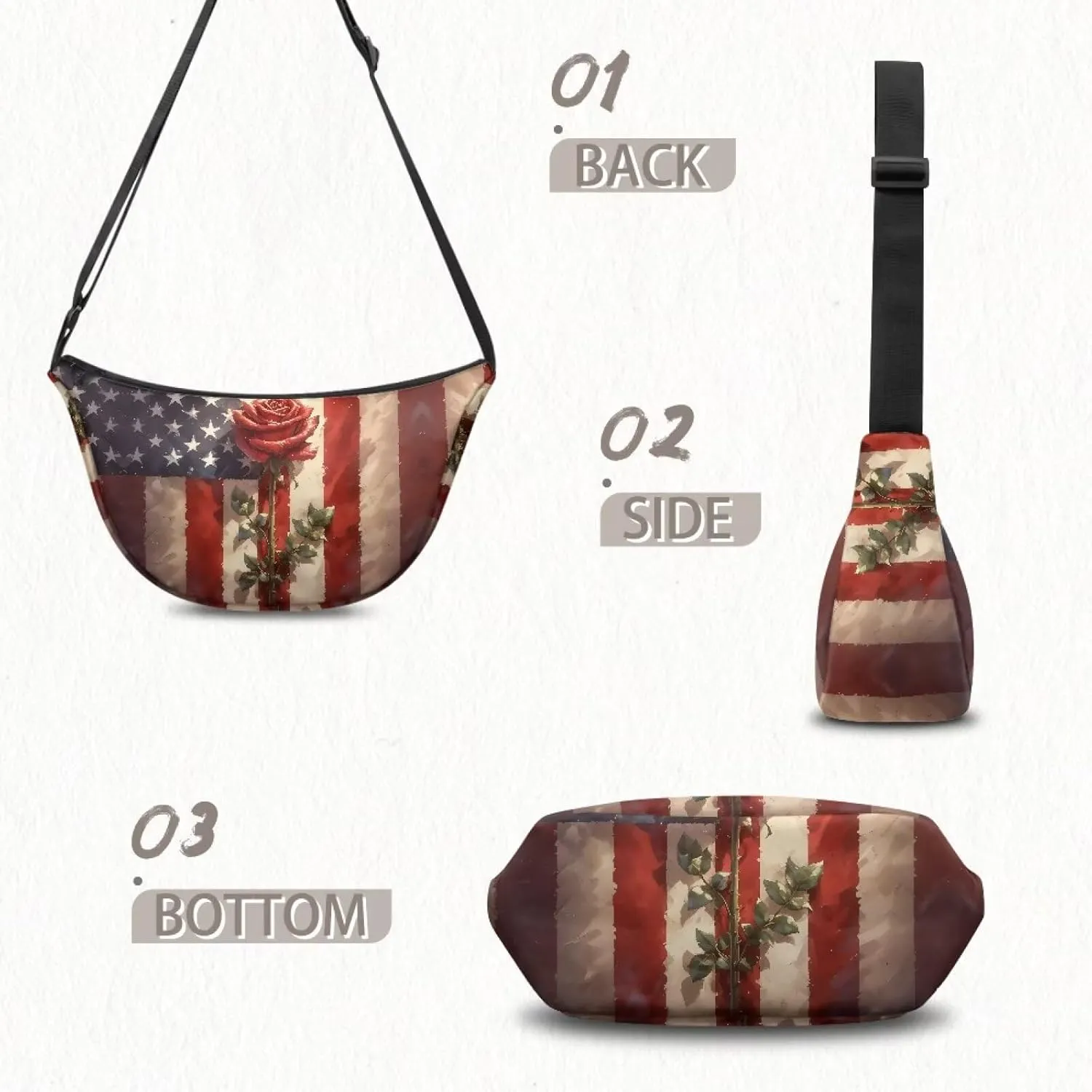 Women Trendy Crossbody Bag Men Lightweight Sling Crescent Purses with Adjustable Strap Fanny Packs Casual Handbag