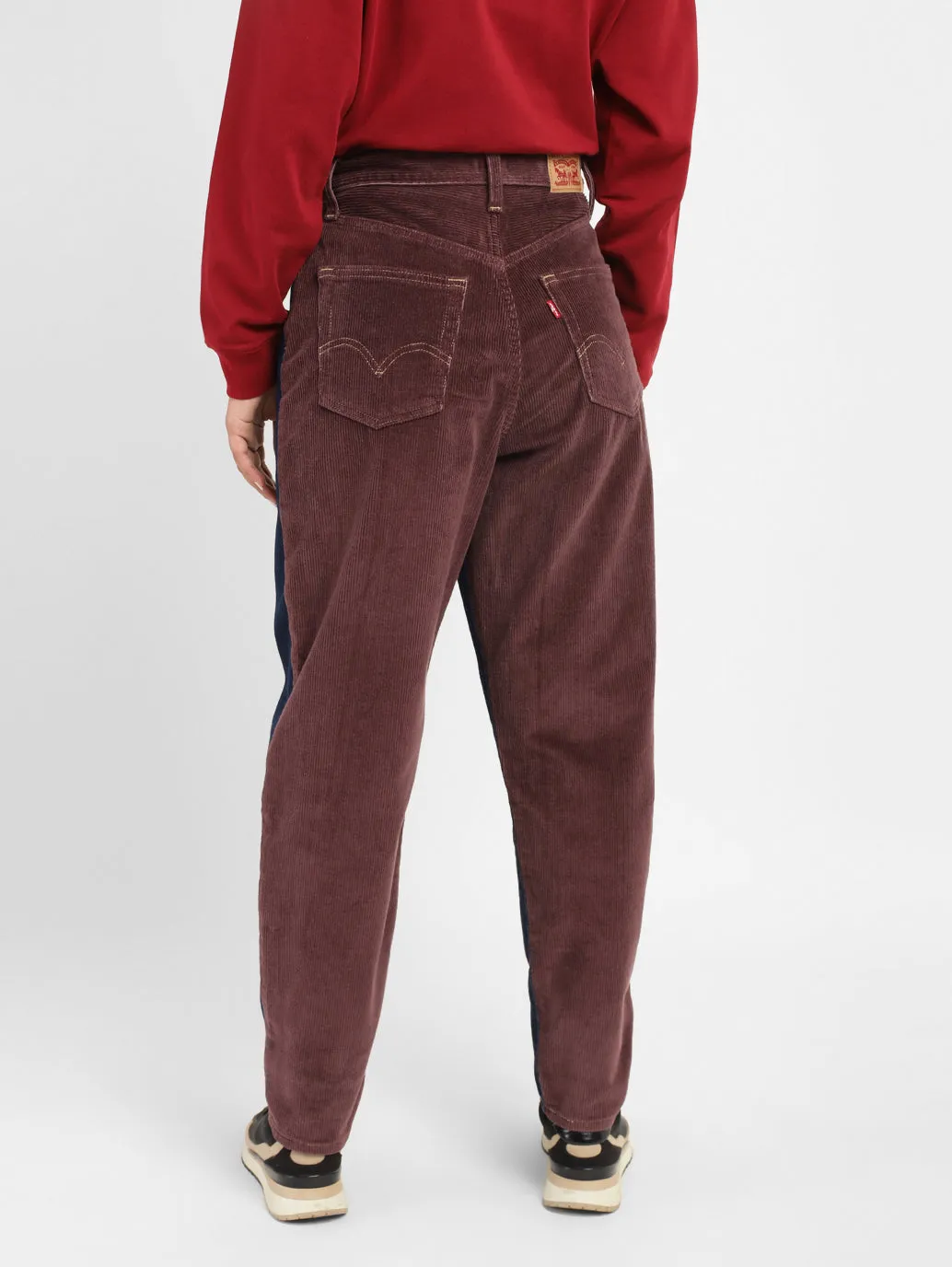 Women's 80s Colorblock Tapered Fit High Rise Jeans