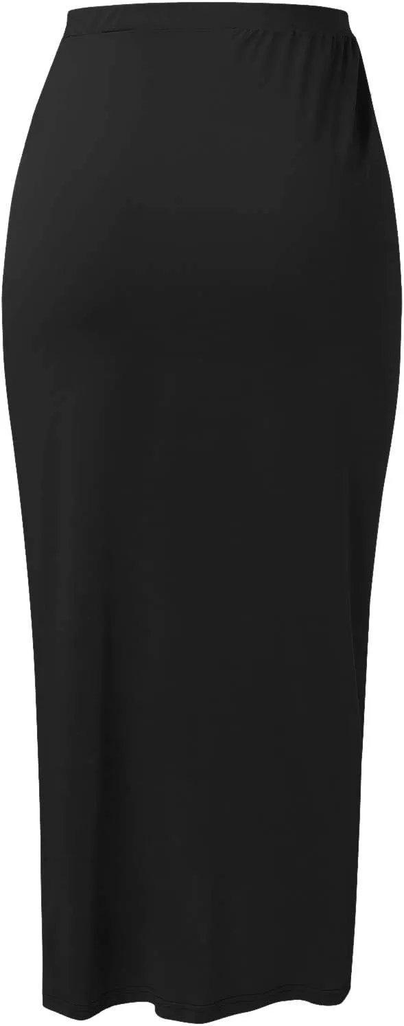 Womens A Line Midi Skirt Wrap Women's Draped Skirt High Waist Slit Solid Elastic Asymmetrical Skirts for Women