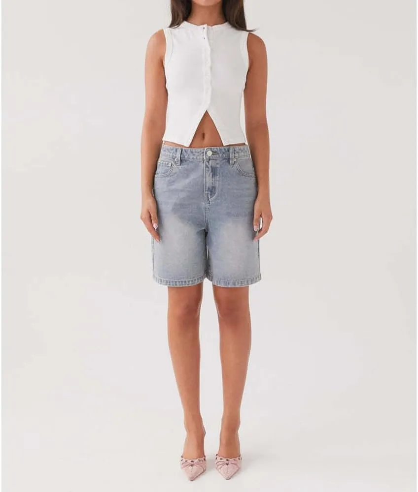 Women's Button Down Tank Tops Solid Ribbed Vest Sleeveless Slim Fit Cropped Cardigan Summer Going Out Tops