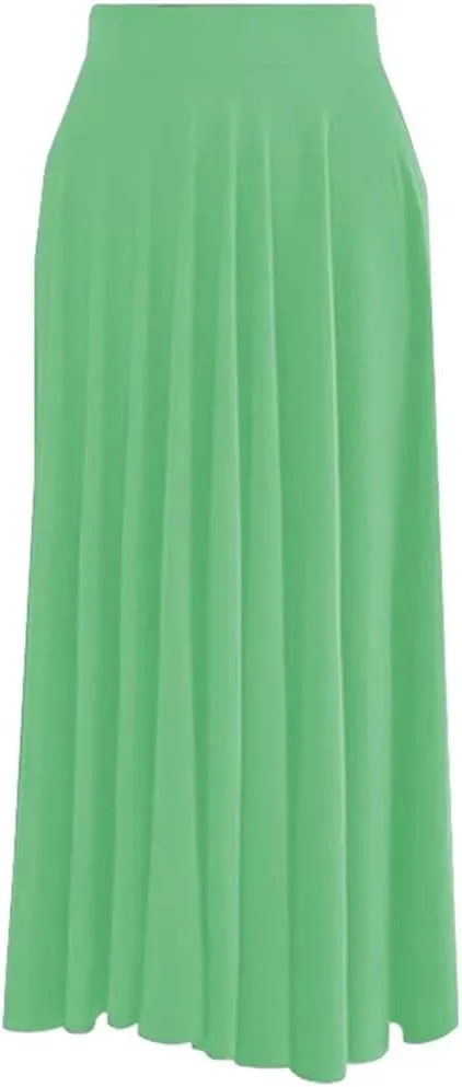 Women's Fashion High-Waisted Mid Length Skirt Loose-Fit Wide-Leg Umbrella A-Line Skirts