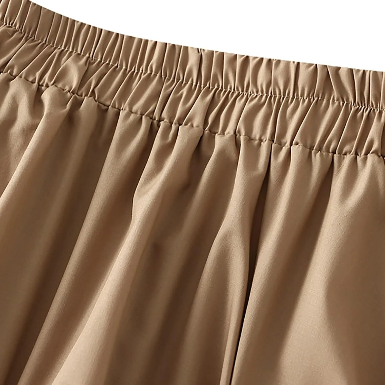 Women's High Waist Pleated Skirt Bowknot A line Swing Midi Skirts Ruffle Hem Flowy Long Skirt