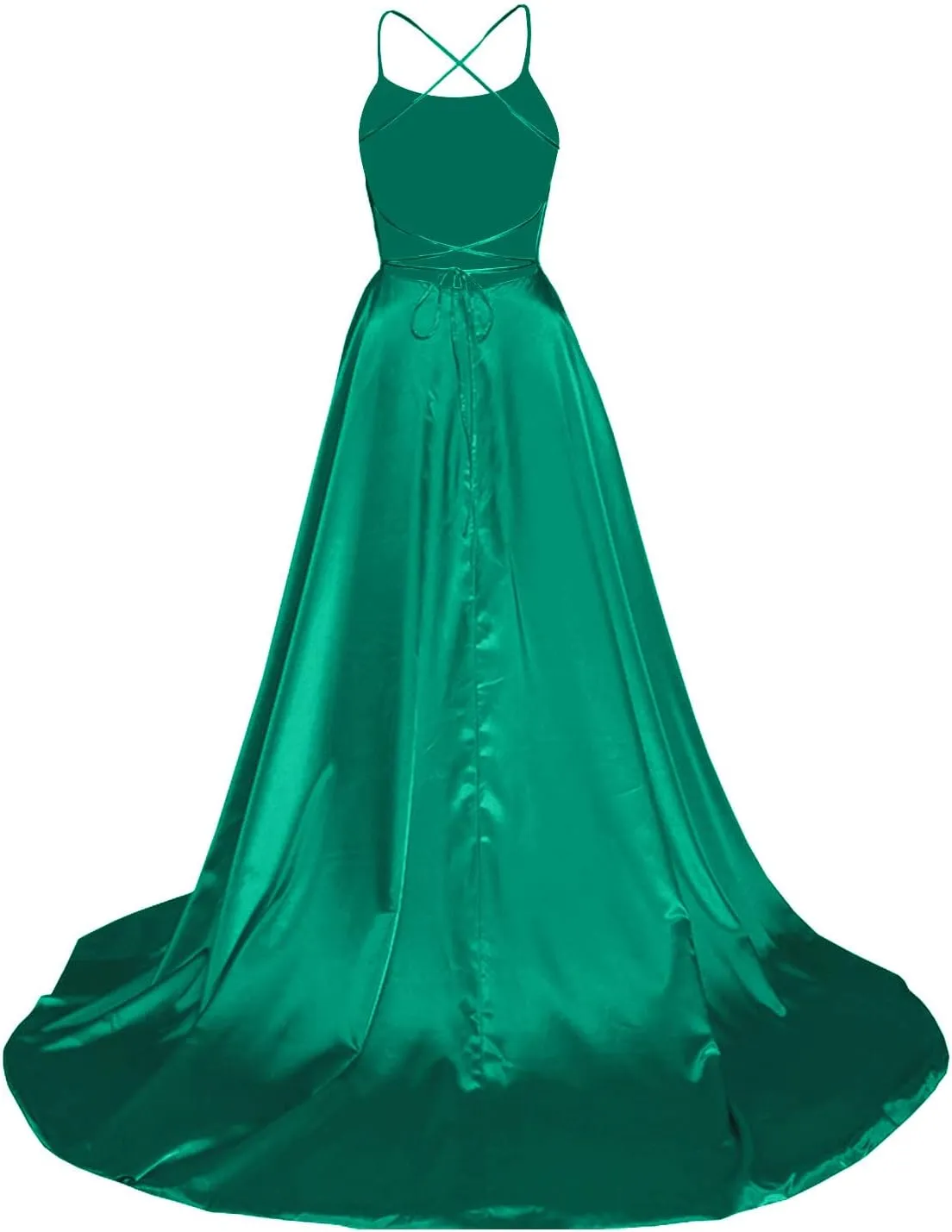 Women's Plus Size Chiffon Off Shoulder Formal Dress with Side Slit Spaghetti Straps Prom Dress Elegant Maxi Dress
