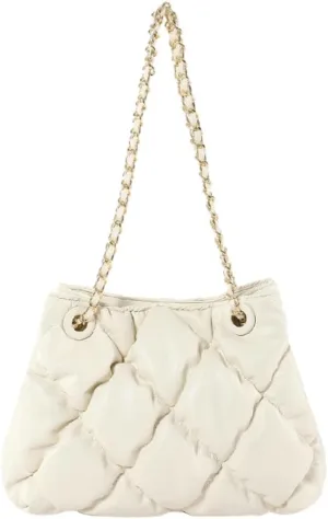 Women's Quilted Vegan Leather Shoulder Crossbody Bag Y2K Diamond Large Totes Handbag Fashion Purse Top Handle Satchel