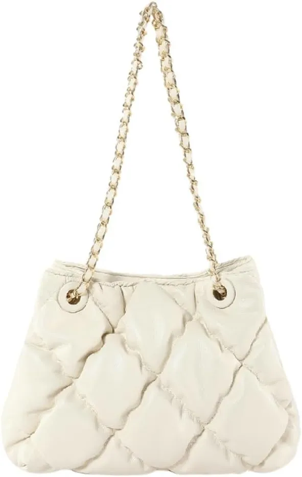 Women's Quilted Vegan Leather Shoulder Crossbody Bag Y2K Diamond Large Totes Handbag Fashion Purse Top Handle Satchel
