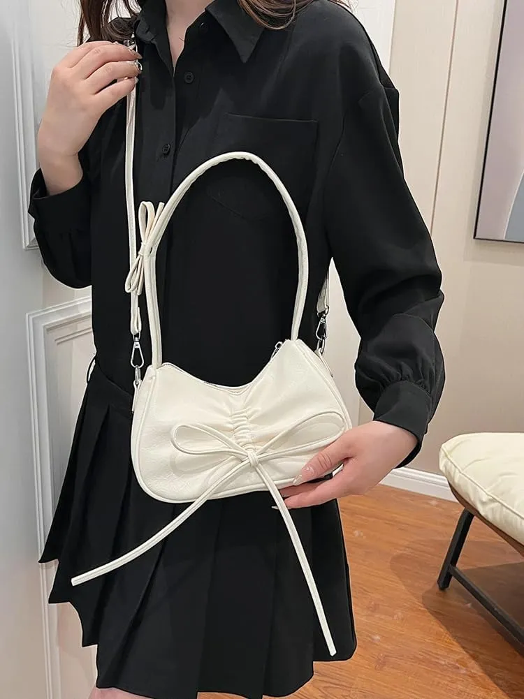 Womens Shoulder Crossbody Bag Trendy Vegan Leather Tote Dumpling Purses Y2k Small Handbag Armpit Bag Top Handle Satchel
