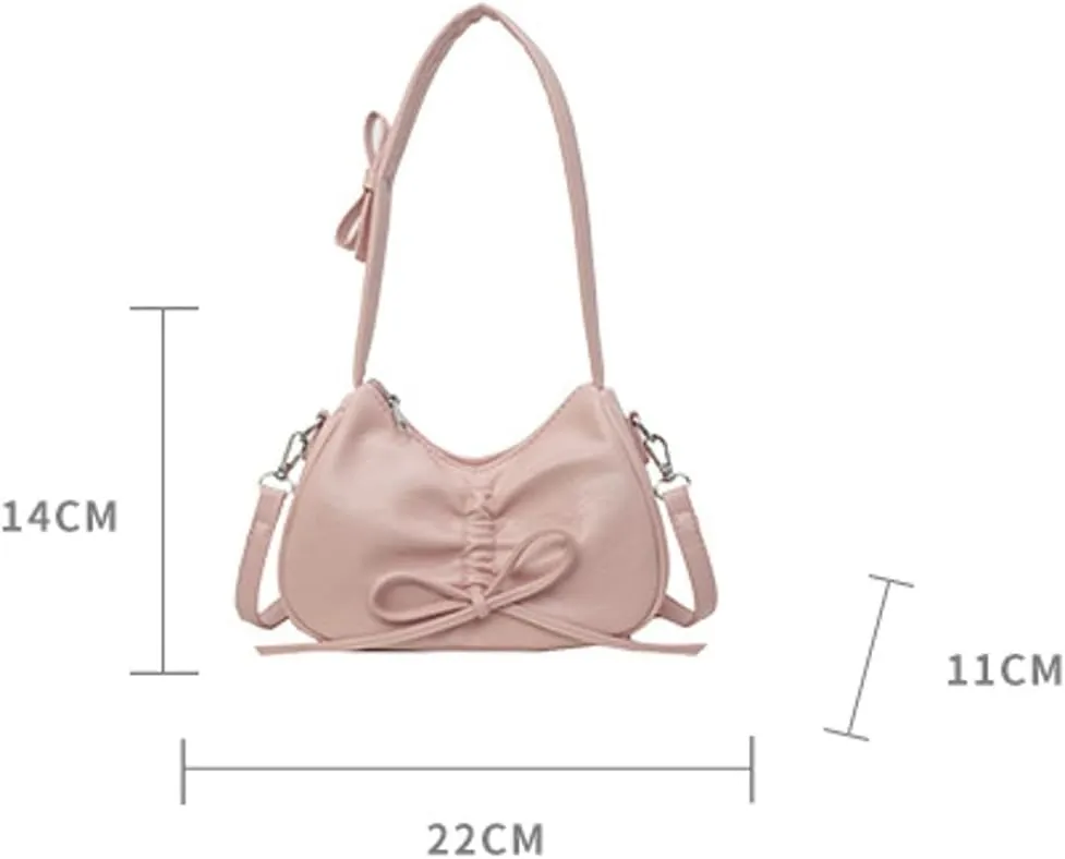 Womens Shoulder Crossbody Bag Trendy Vegan Leather Tote Dumpling Purses Y2k Small Handbag Armpit Bag Top Handle Satchel