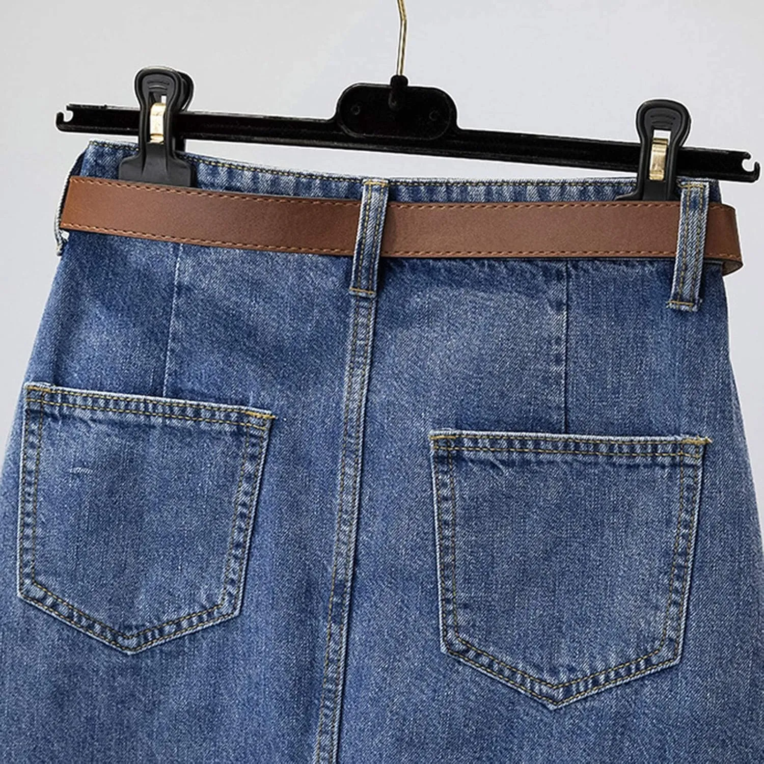 Women's Skirts Women's Embroidery High Waisted Mid Length Spring and Summer New Slimming Slit Bag Tutu Skirts