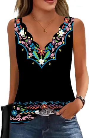 Womens Summer Tops Seashell V Neck Sleeveless Textured Tank Tops Dressy Knit 2025 Cute Basic Blouses Shirts