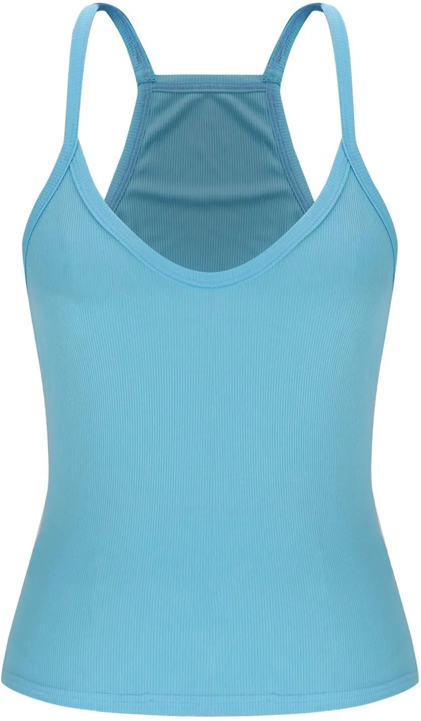 Women's Tank Tops Summer Spaghetti Strap Spring Shirts Deep V Neck Beach Vacation 2025 Casual Camisole