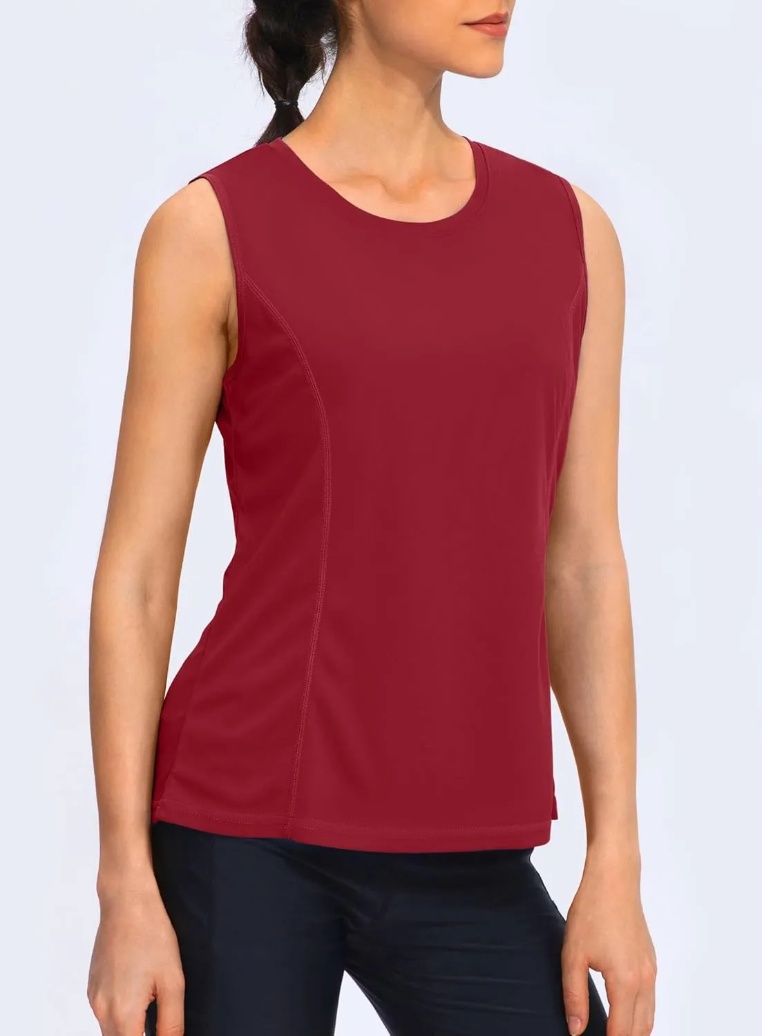 YYV Women's Workout Tank Tops Lightweight Sleeveless Shirts for Women Loose Fit Tops for Athletic Running Tennis Yoga