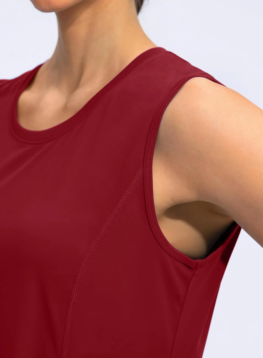 YYV Women's Workout Tank Tops Lightweight Sleeveless Shirts for Women Loose Fit Tops for Athletic Running Tennis Yoga