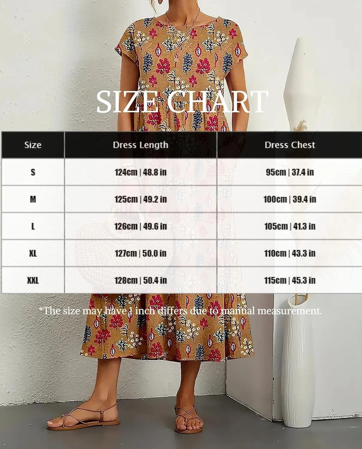 ZOCAVIA Cotton Dresses for Women 2025 Summer Short Sleeve Midi Dress Casual Loose Swing Beach Dress with Pockets